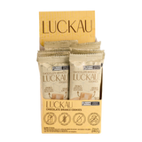 Display Barras Chocolate Branco com pedaços de cookies - Zero Adição de Açúcares, Lactose e Glúten - Luckau - 12 unidade