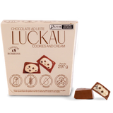 Display Bombom Chocolate Ao Leite recheado com creme de Cookies and Cream - Zero Adição de Açúcares, Lactose e Glúten - Luckau - 18 unidades - 198g total