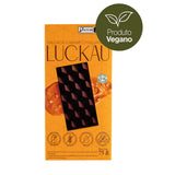 Barra Chocolate 70% Cacau Caramelo Salgado Vegana - Zero Adição de Açúcares, Lactose e Glúten - Luckau - 75g
