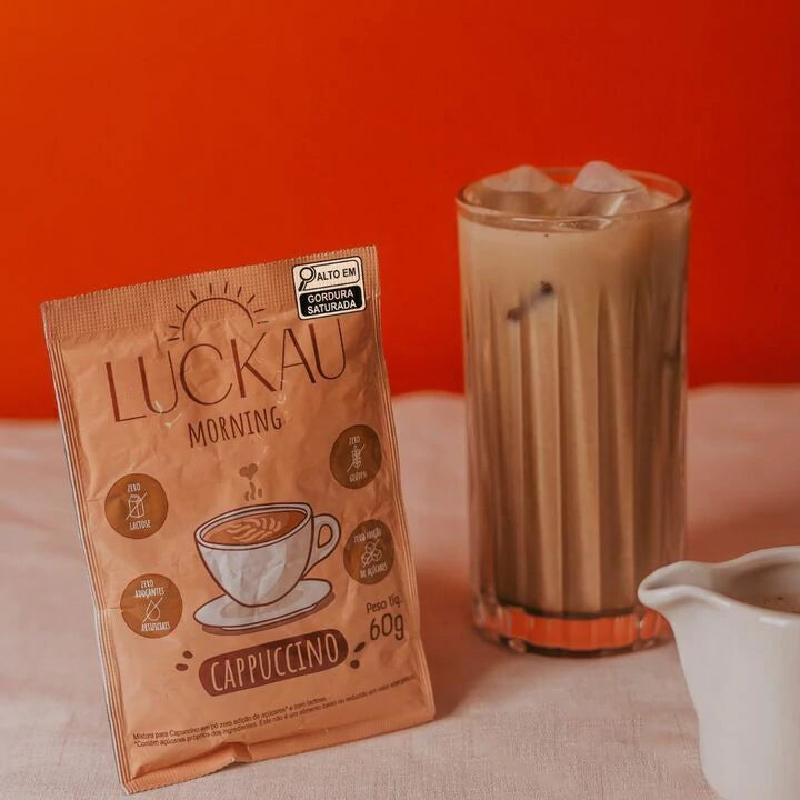 Capuccino em Pó - Zero Adição de Açúcares, Lactose e Glúten - Luckau - 60g - imagem 3