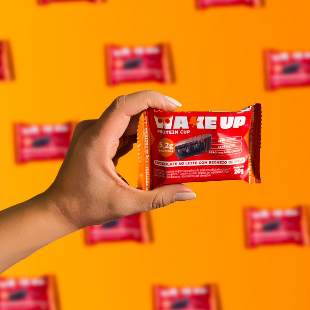 Protein Cup 25% Proteina - Chocolate ao Leite Proteico Recheado com Avelã Proteico - Zero Glúten, Lactose e Adição de Aç - imagem 4