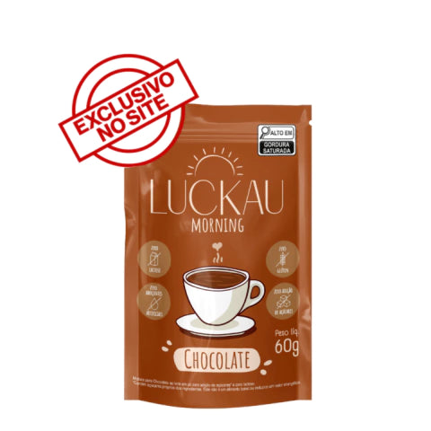 Chocolate Ao Leite em Pó - Zero Adição de Açúcares, Lactose e Glúten - Luckau - 60g