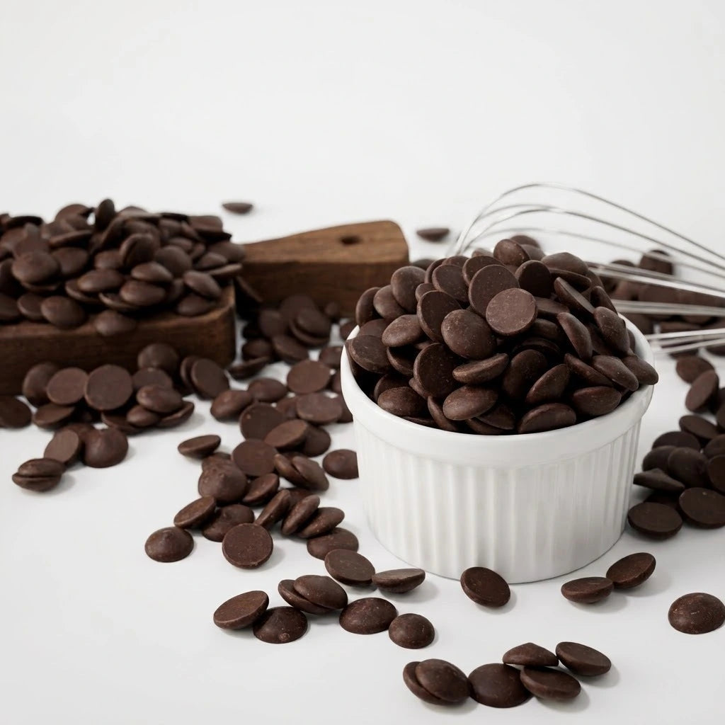 Gotas de Chocolate 54% com Maltitol 1kg Luckau - Chocolate para Confeitaria - imagem 2