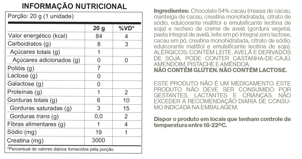 Tabela Nutricional
