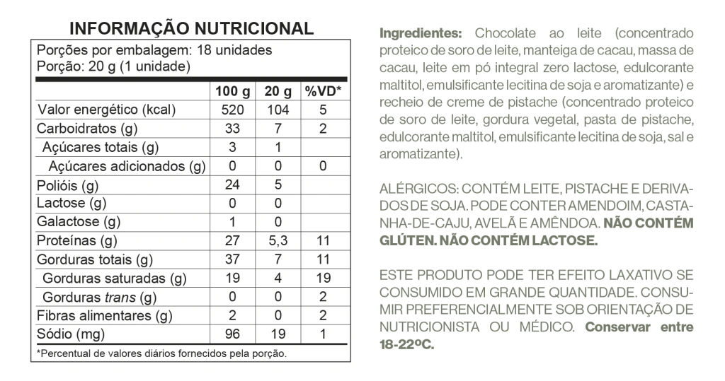 Tabela Nutricional