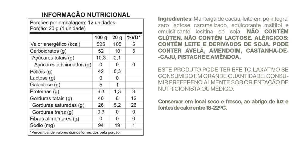 Tabela Nutricional