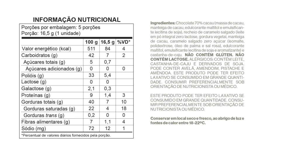 Tabela Nutricional