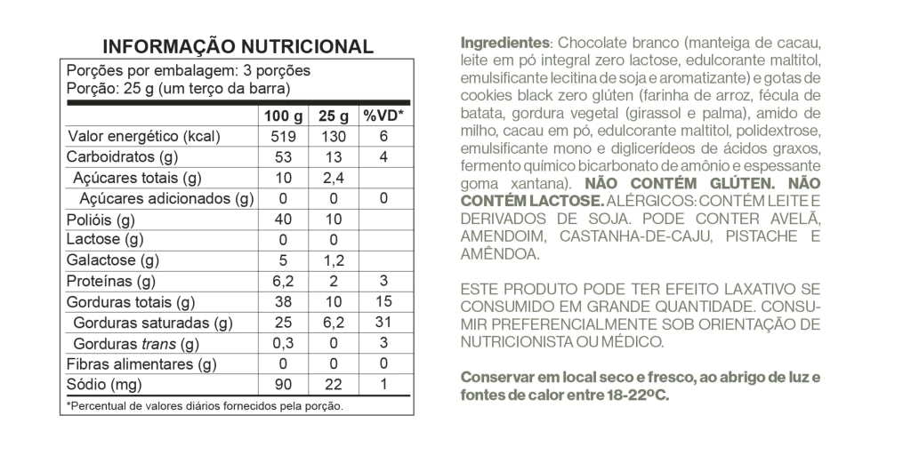 Tabela Nutricional