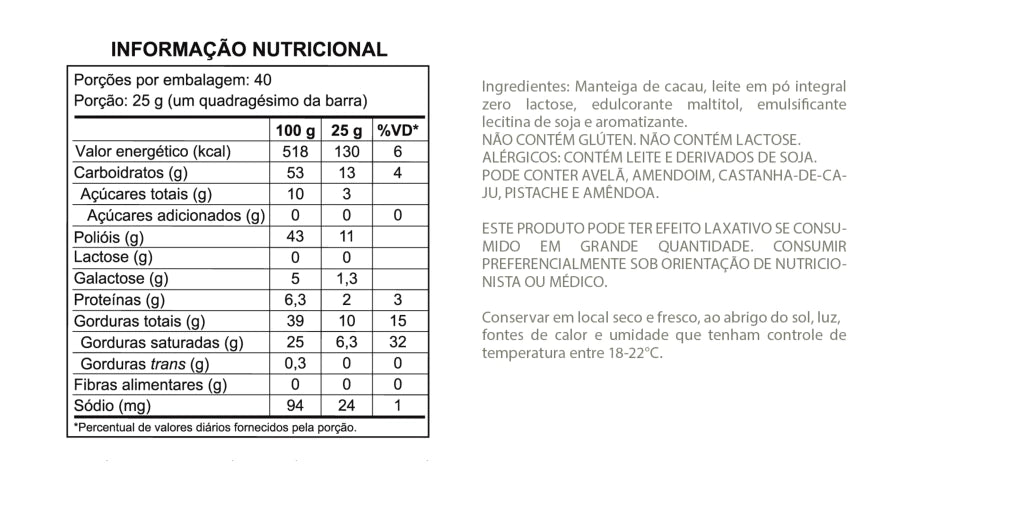 Tabela Nutricional
