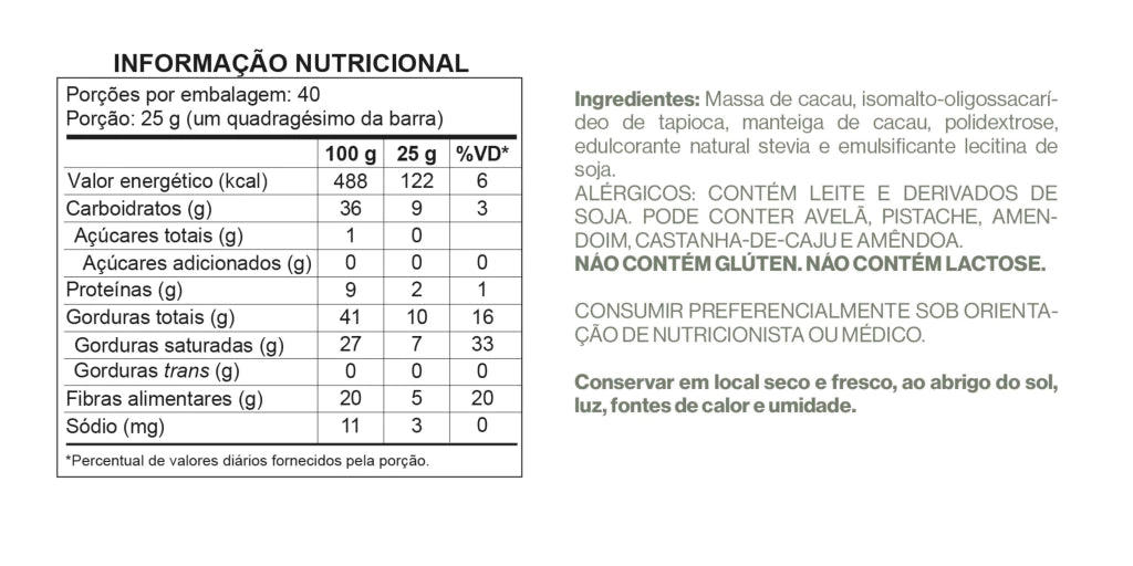Barra Chocolate 70% Cacau - 1,01 kg - Vegano, Zero Poliol - imagem 3
