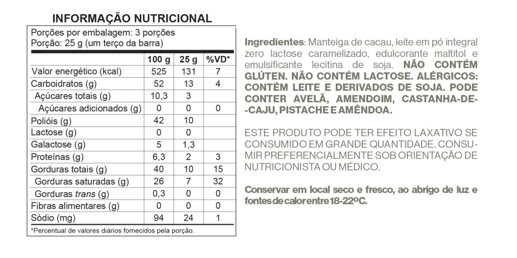 Tabela Nutricional