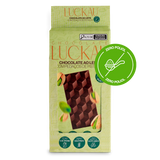 Display Barras Chocolate Ao Leite com pedaços de Pistache - Zero Adição de Açúcares, Lactose e Glúten - Luckau - 6 unida