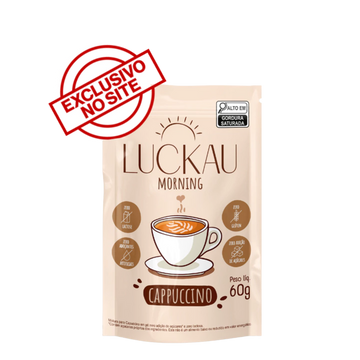 Capuccino em Pó - Zero Adição de Açúcares, Lactose e Glúten - Luckau - 60g